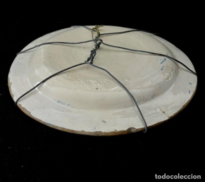 Antig&uuml;edades: MANISES - GRAN PLATO AZUL - S. XIX - Foto 5