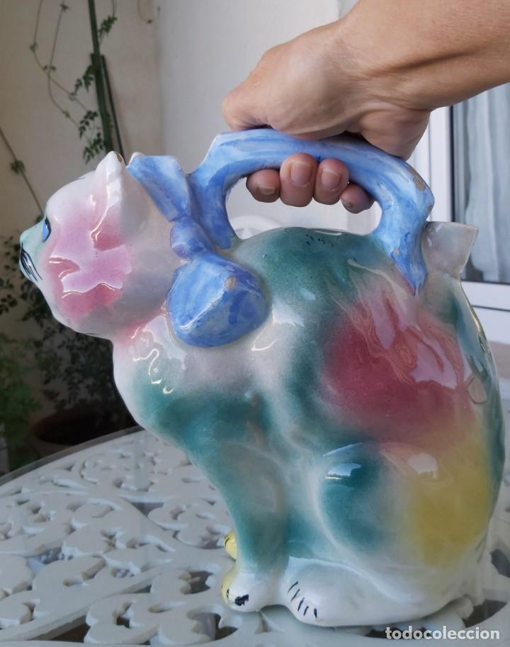 Antig&uuml;edades: Gran botijo gato Manises - Foto 1