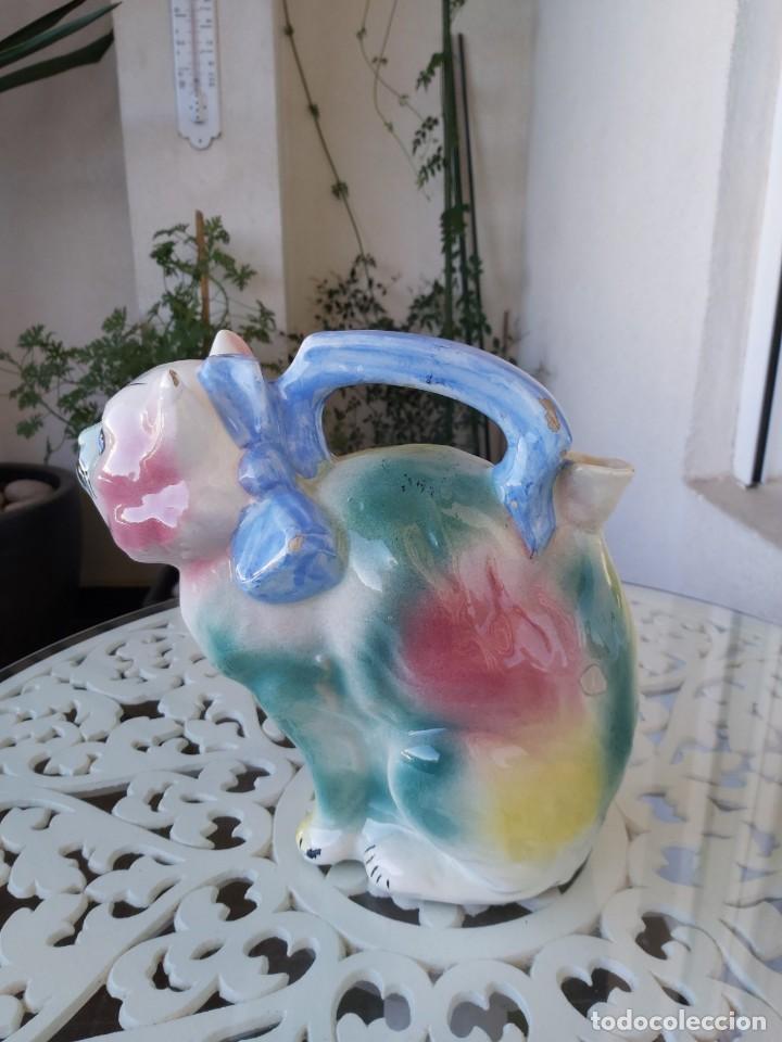 Antig&uuml;edades: Gran botijo gato Manises - Foto 3