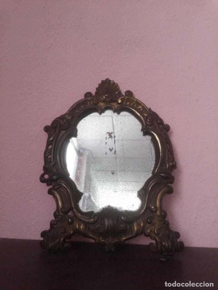 Antig&uuml;edades: Espejo antiguo de bronce - Foto 1