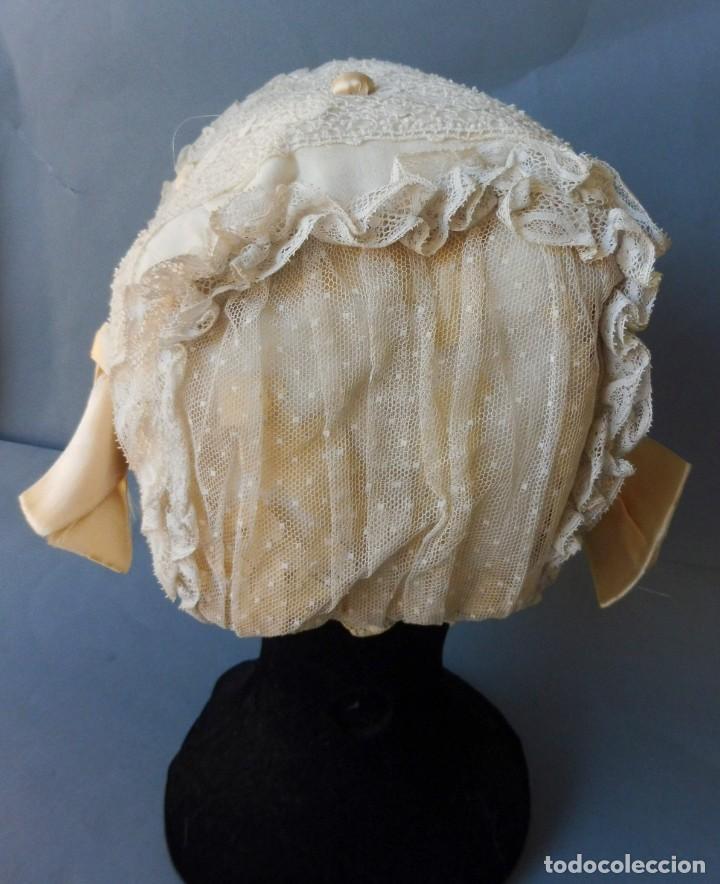 Antig&uuml;edades: ANTIGUO GORRO DE ENCAJE S. XIX - Foto 3