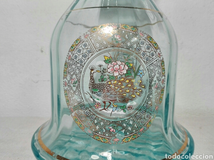 Antig&uuml;edades: BOTELLA DE CRISTAL DECORADA - Foto 3