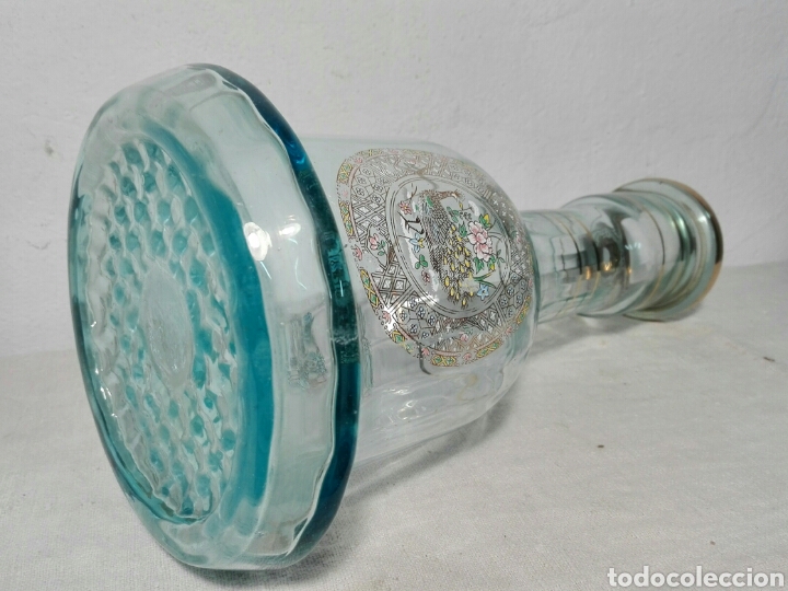 Antig&uuml;edades: BOTELLA DE CRISTAL DECORADA - Foto 6