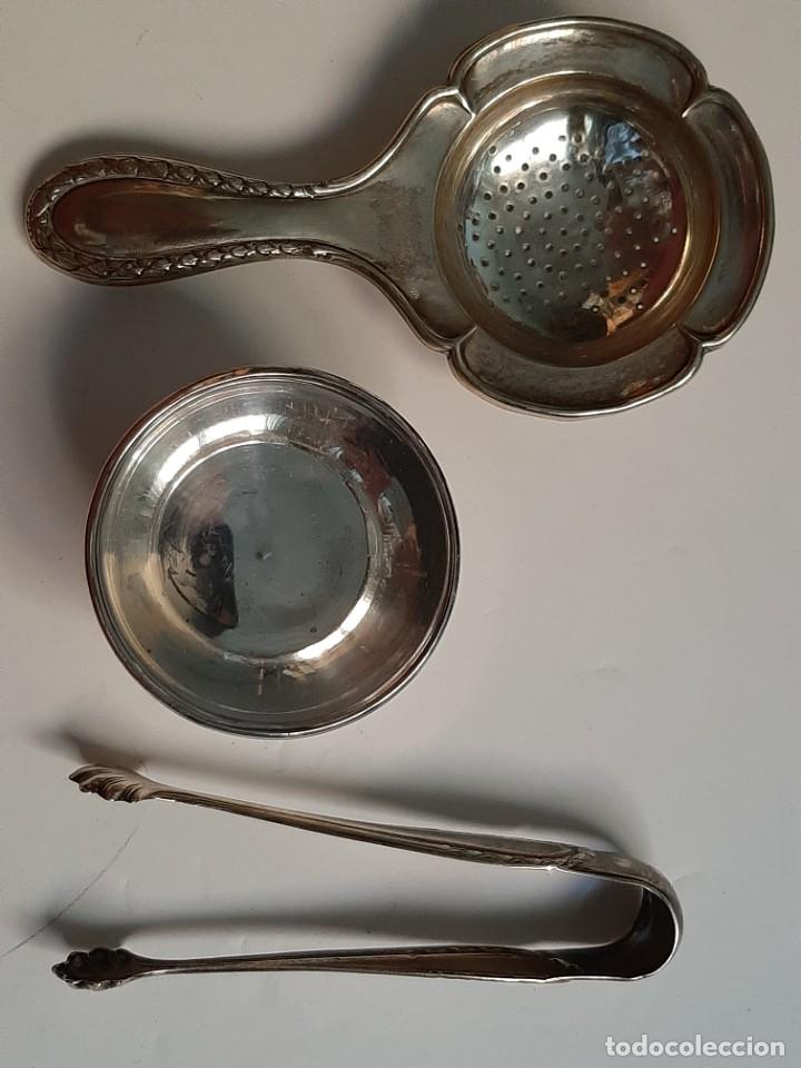 Antig&uuml;edades: Conjunto te y caf&eacute; chapado en plata 2753g - Foto 5