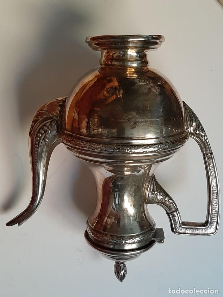 Antig&uuml;edades: Conjunto te y caf&eacute; chapado en plata 2753g - Foto 13