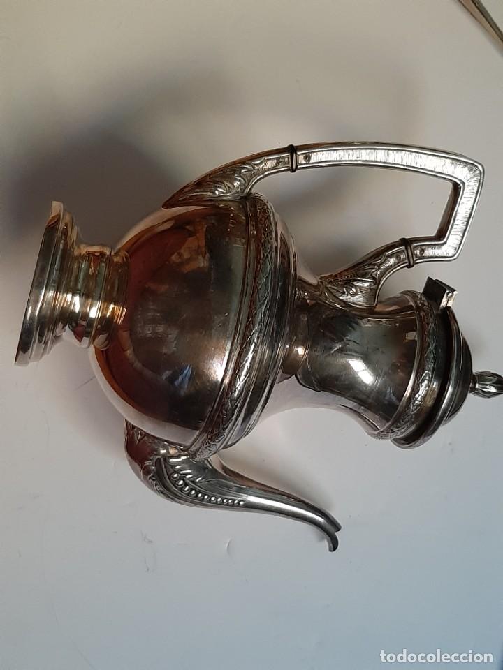 Antig&uuml;edades: Conjunto te y caf&eacute; chapado en plata 2753g - Foto 14