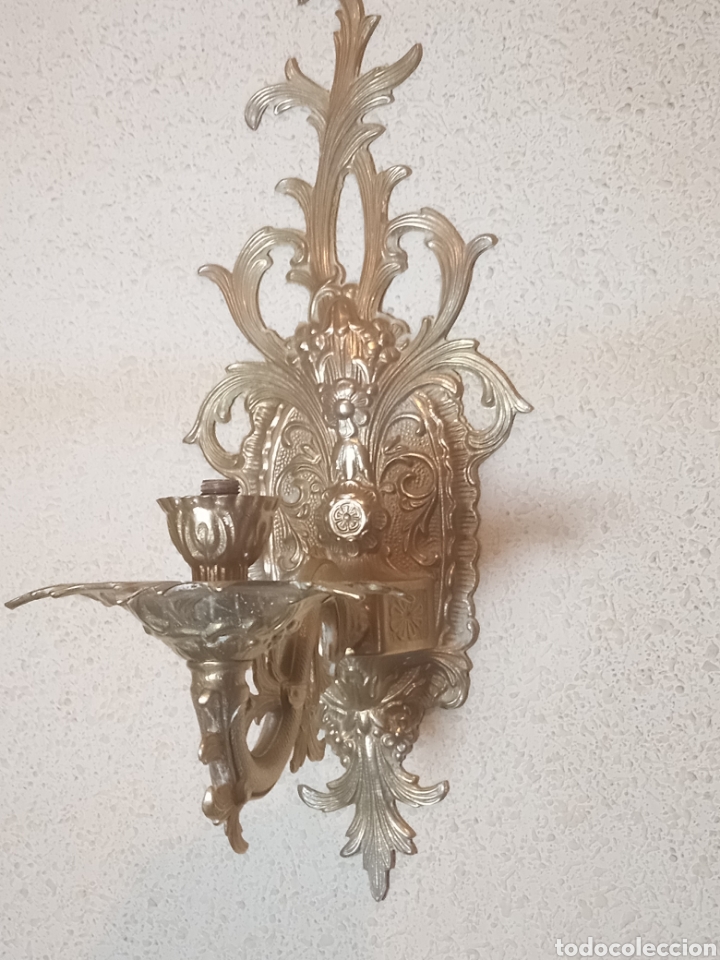 Antig&uuml;edades: Apliques de pared en bronce ( pareja ) - Foto 3