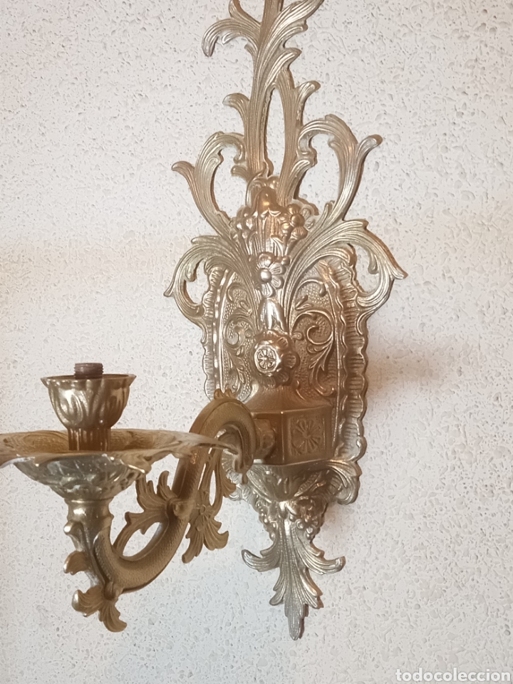 Antig&uuml;edades: Apliques de pared en bronce ( pareja ) - Foto 2