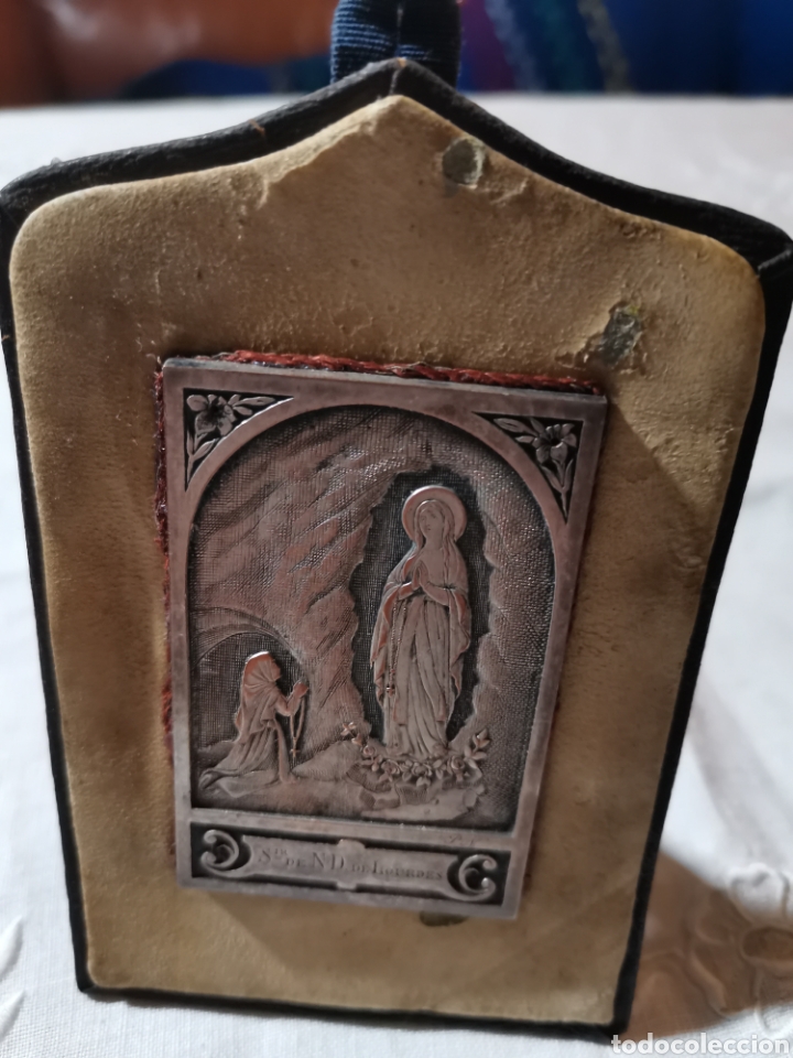 Antig&uuml;edades: Cuadro Virgen Lourdes - Foto 3