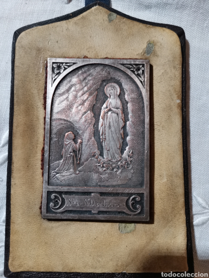 Antig&uuml;edades: Cuadro Virgen Lourdes - Foto 1