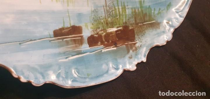 Antig&uuml;edades: Antiguo plato pintado a mano - Foto 6