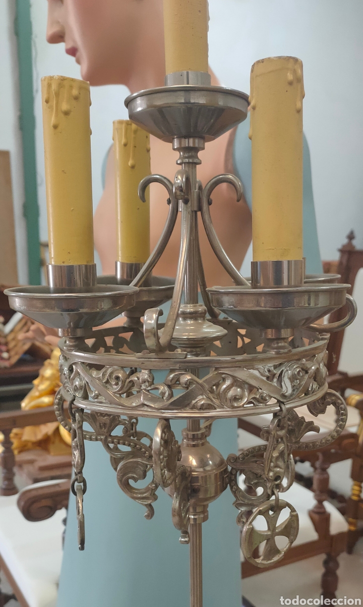 Antig&uuml;edades: &Aacute;ngel porta candelabro - Foto 8