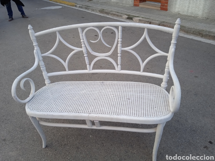 Antig&uuml;edades: Sof&aacute; tonet antiguo pintado blanco - Foto 5