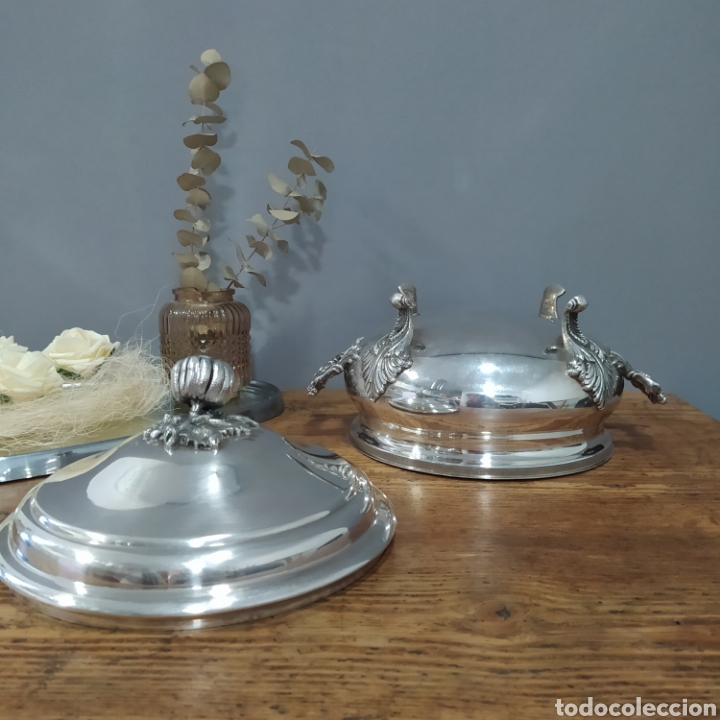 Antig&uuml;edades: Elegante sopera alpaca - Foto 5