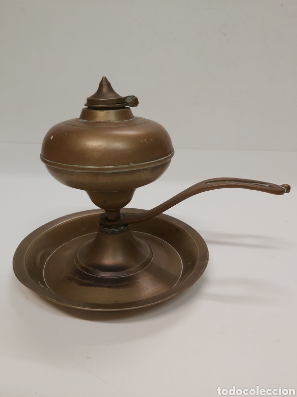 Antig&uuml;edades: Palmatoria candil bronce - Foto 2