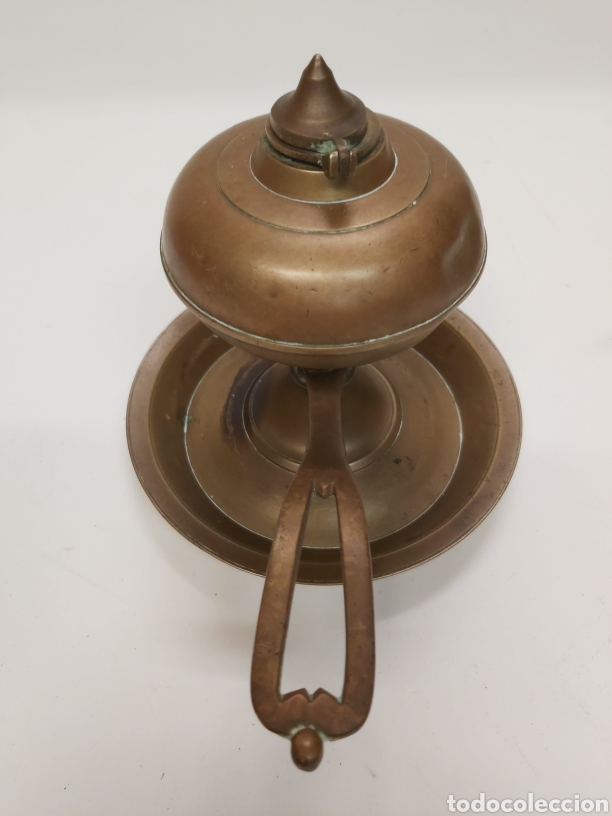 Antig&uuml;edades: Palmatoria candil bronce - Foto 5