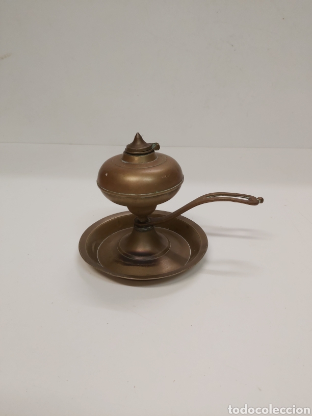 Antig&uuml;edades: Palmatoria candil bronce - Foto 1
