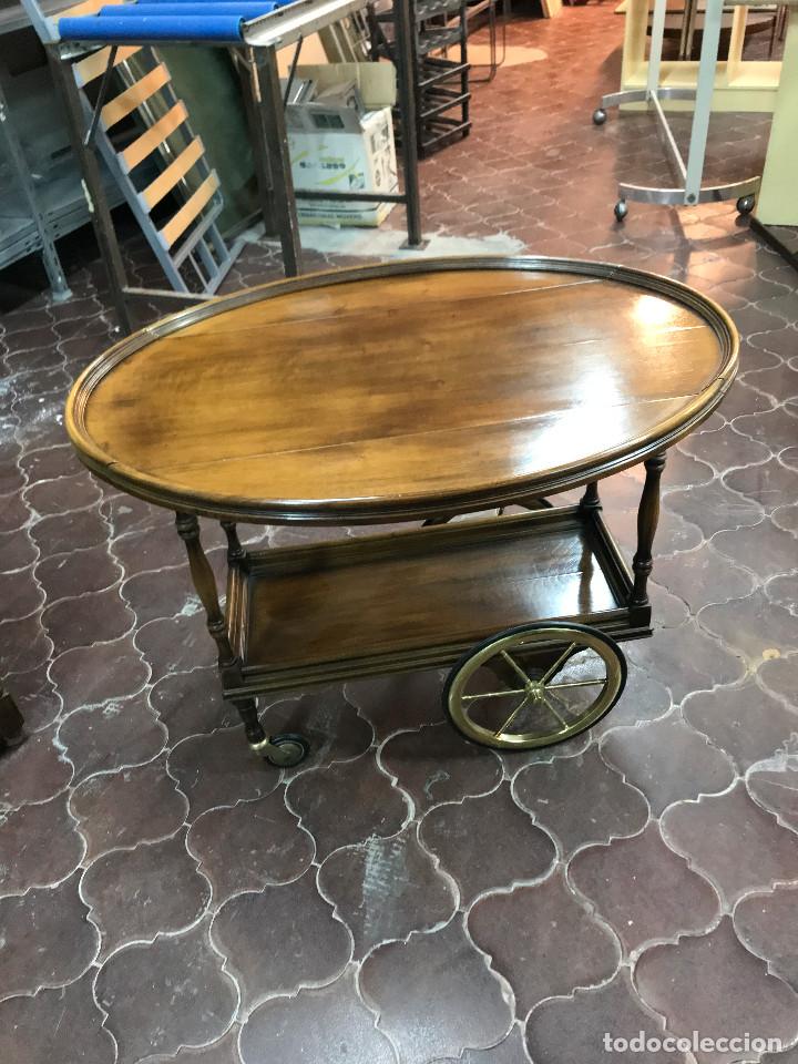 Antiques: Carrito camarera madera maciza Valent&iacute;