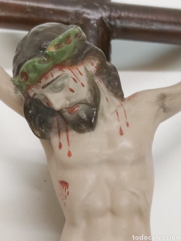 Antig&uuml;edades: Crucifijo mesa 42,5cm - Foto 4