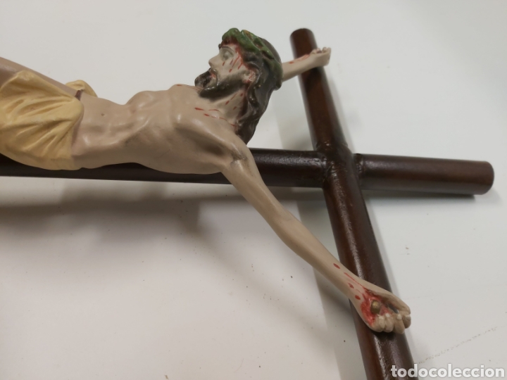 Antig&uuml;edades: Crucifijo mesa 42,5cm - Foto 5