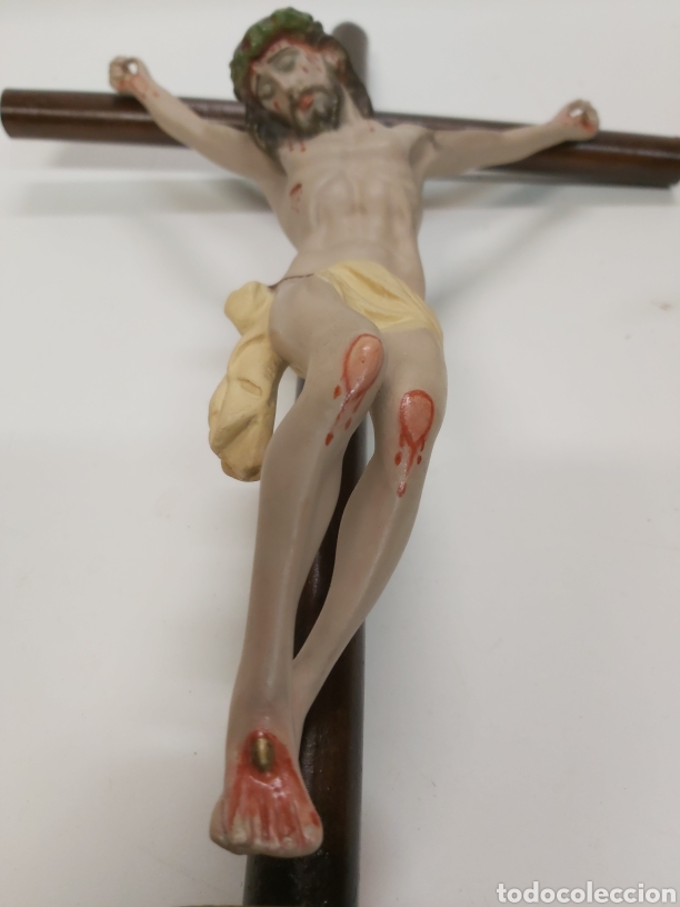 Antig&uuml;edades: Crucifijo mesa 42,5cm - Foto 7
