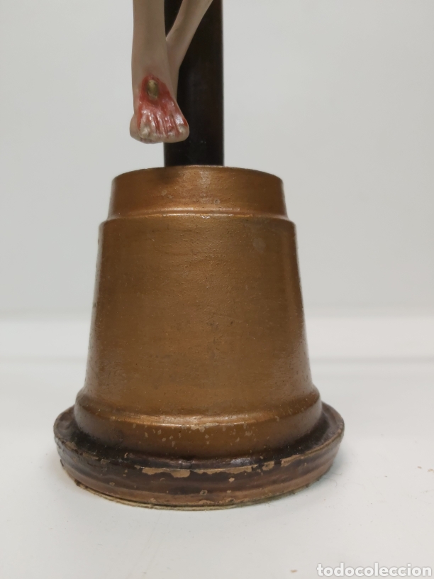 Antig&uuml;edades: Crucifijo mesa 42,5cm - Foto 8