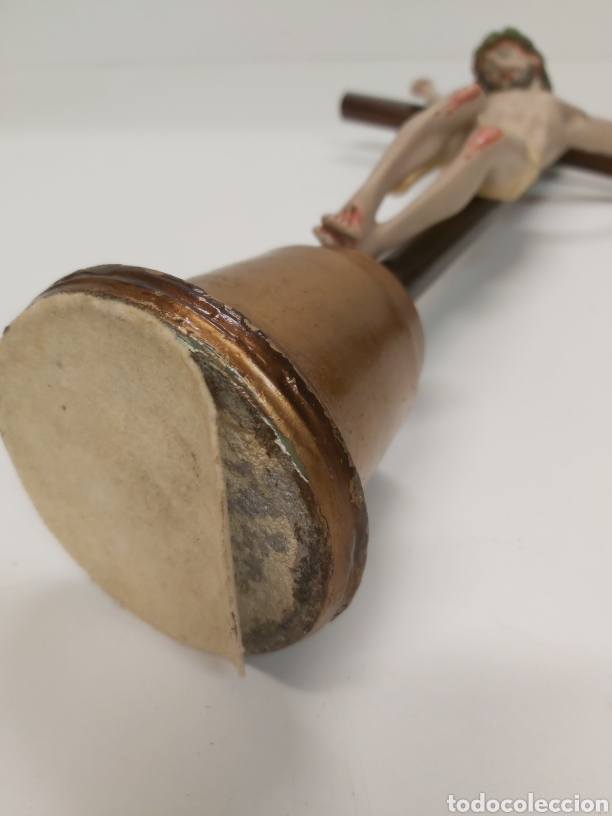 Antig&uuml;edades: Crucifijo mesa 42,5cm - Foto 9