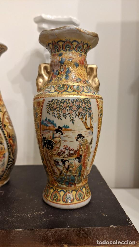 Antig&uuml;edades: COLECCI&Oacute;N 3 MINI JARRONES ESTILO SATSUMA - Foto 4