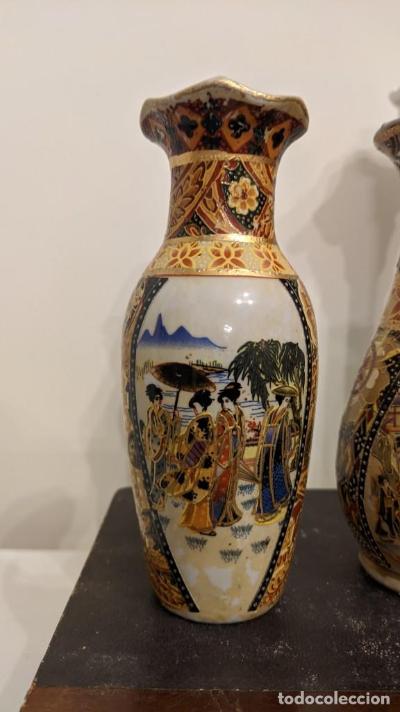 Antig&uuml;edades: COLECCI&Oacute;N 3 MINI JARRONES ESTILO SATSUMA - Foto 7