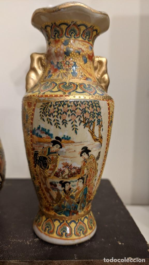 Antig&uuml;edades: COLECCI&Oacute;N 3 MINI JARRONES ESTILO SATSUMA - Foto 9