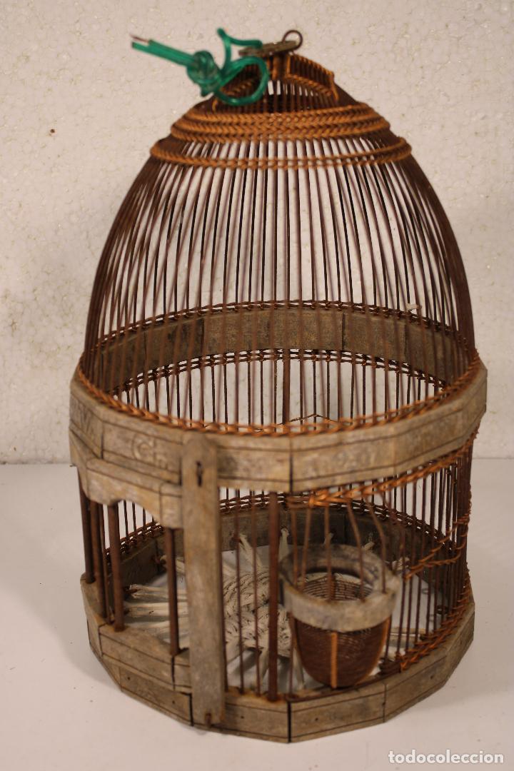 antigua jaula para perdiz con base de madera - Compra venta en todocoleccion
