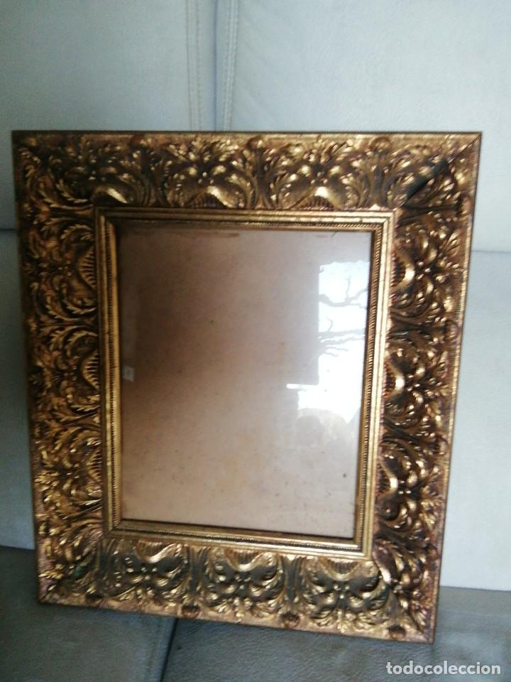 Antig&uuml;edades: MARCOS DE MADERA DORADA.43CM (Rf:G/b*) - Foto 2