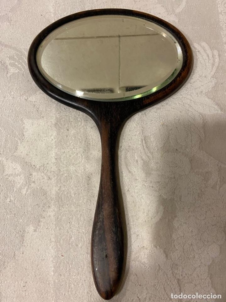Antig&uuml;edades: C-16. Espejo de tocador caoba y luna biselada. 30cm - Foto 1