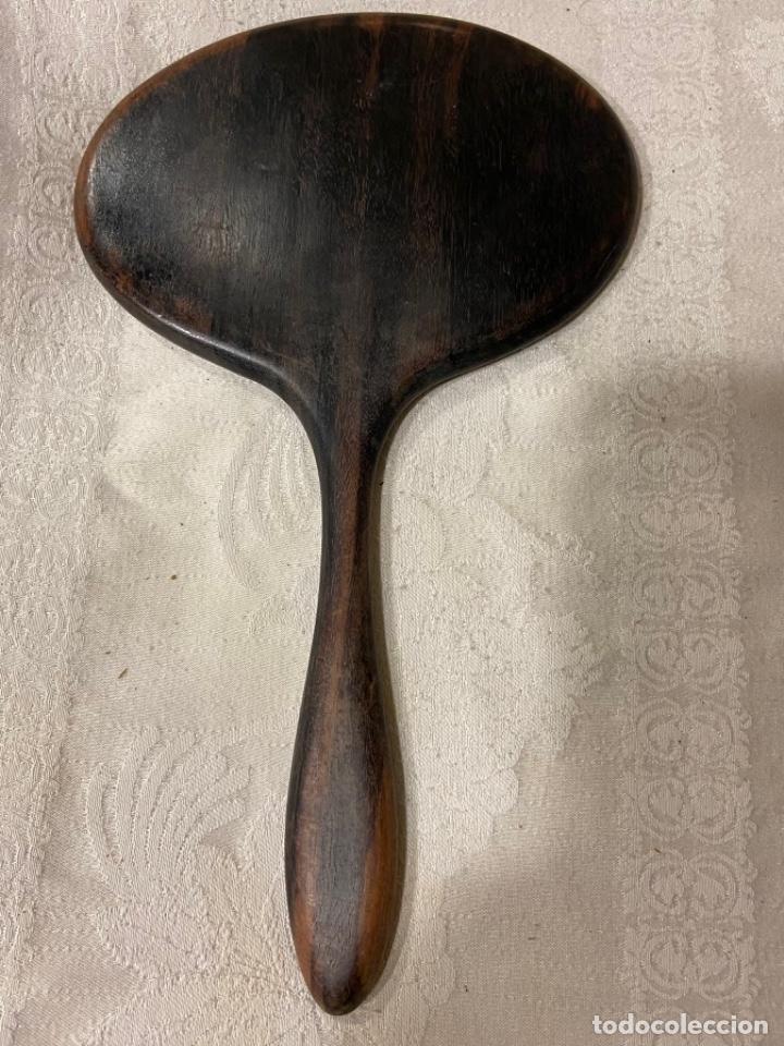 Antig&uuml;edades: C-16. Espejo de tocador caoba y luna biselada. 30cm - Foto 2