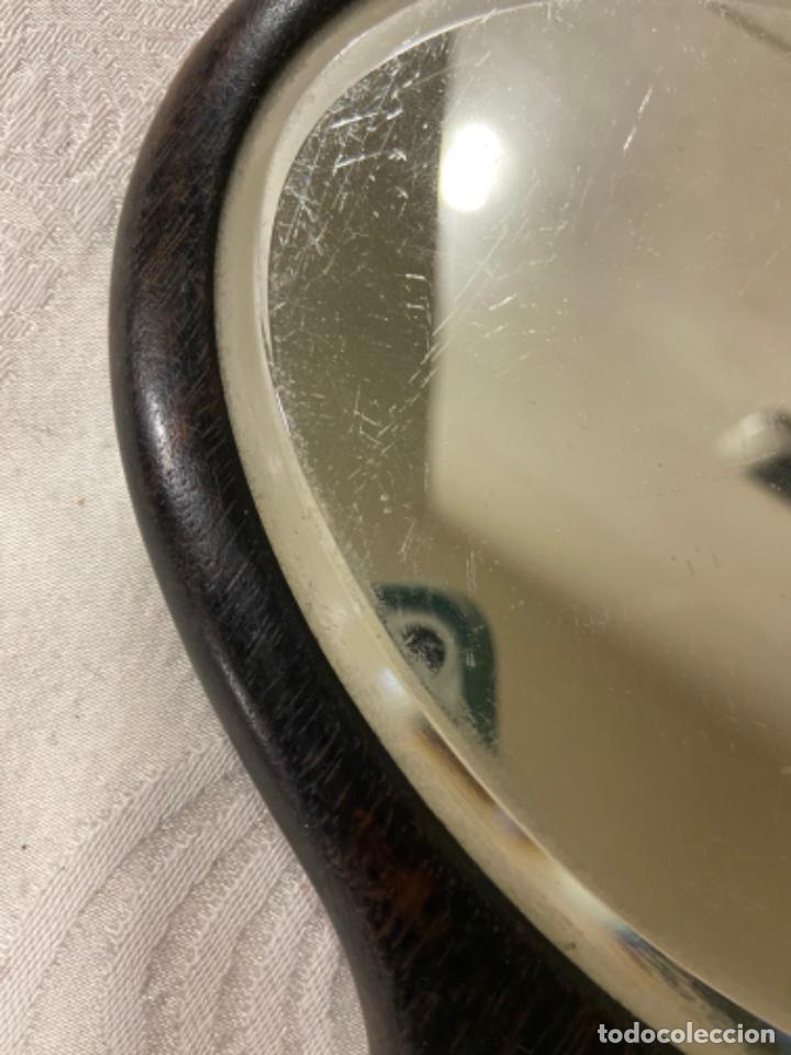 Antig&uuml;edades: C-16. Espejo de tocador caoba y luna biselada. 30cm - Foto 3