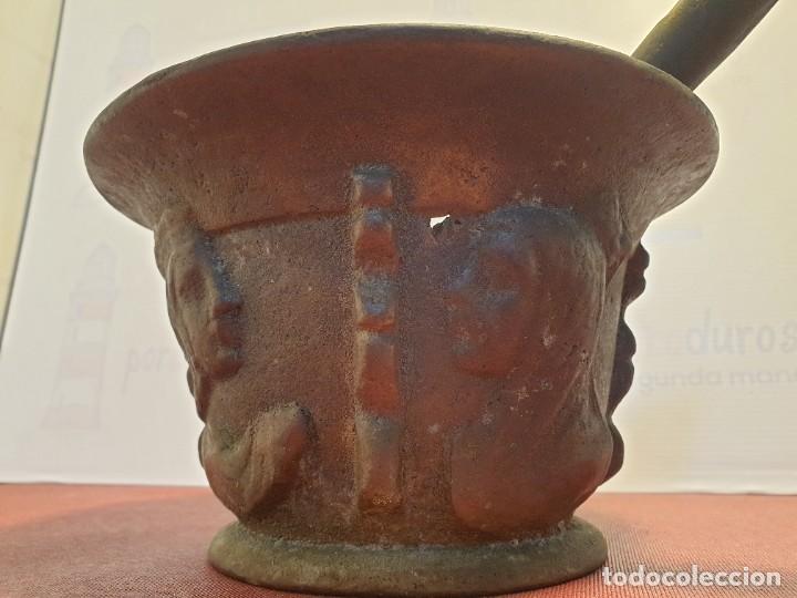 Antig&uuml;edades: Antiguo almirez bronce 19.7 cm di&aacute;metro - Foto 3
