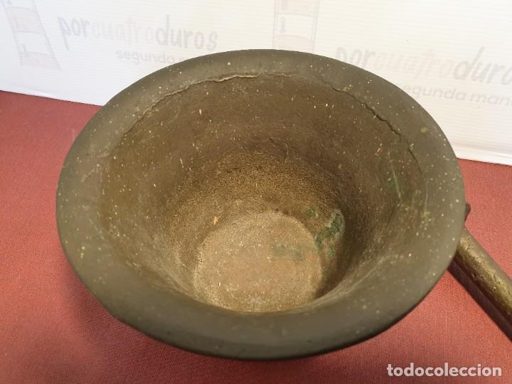 Antig&uuml;edades: Antiguo almirez bronce 19.7 cm di&aacute;metro - Foto 4