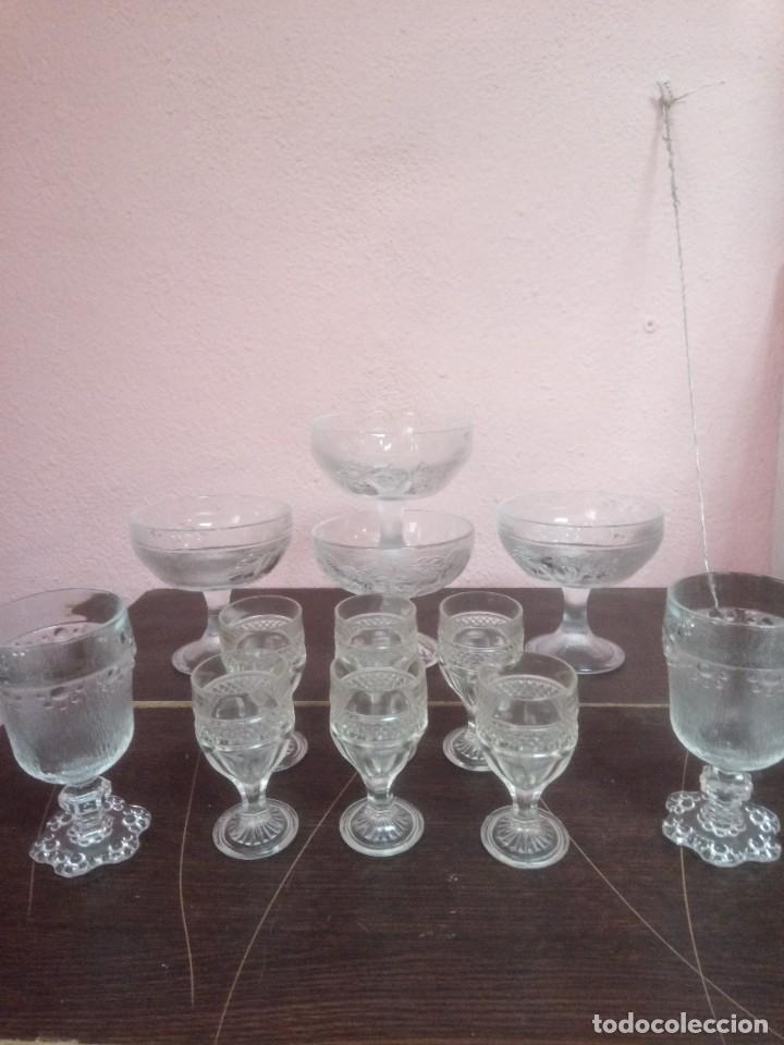 Oggetti Antichi: Lote de copas de cristal antiguas