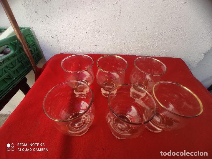 Antig&uuml;edades: 6 vasos cristal - Foto 2