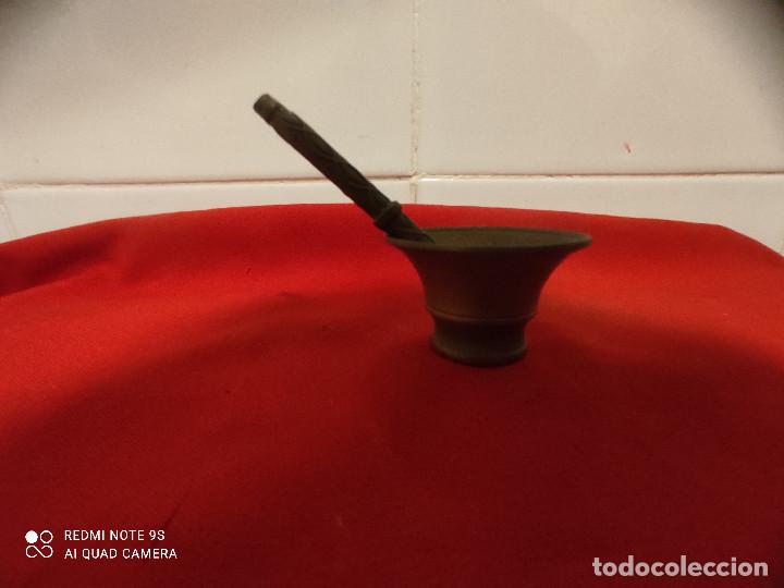 Antig&uuml;edades: mortero de bronce peque&ntilde;o - Foto 1
