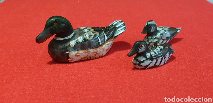 Antig&uuml;edades: Patos de madera pintados a mano - Foto 1