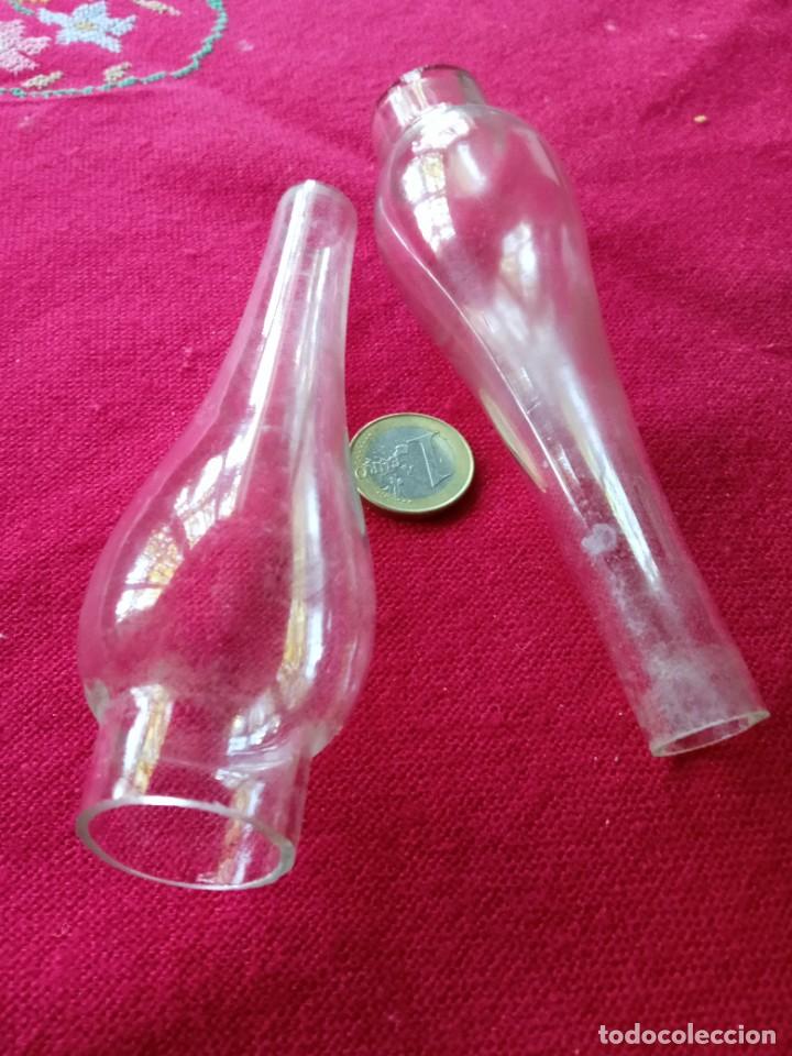 Antig&uuml;edades: Conjunto de tulipas antiguas de cristal - Foto 2