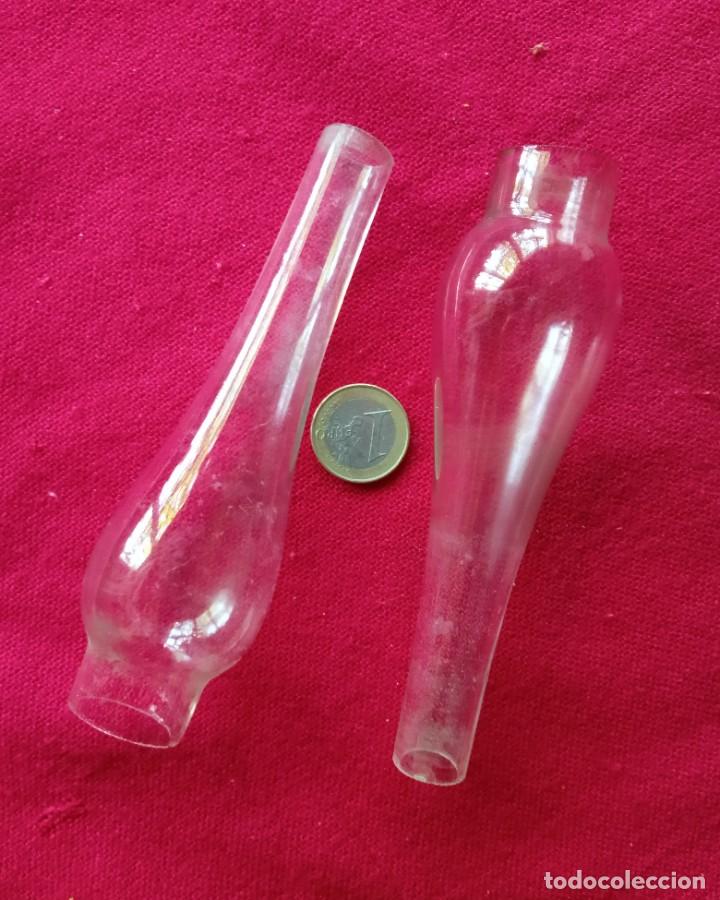 Antig&uuml;edades: Conjunto de tulipas antiguas de cristal - Foto 1