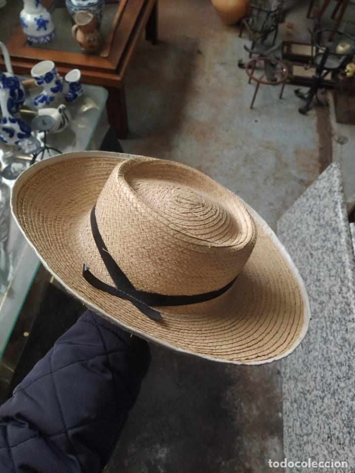 Antig&uuml;edades: SOMBRERO HOJA DE PALMA.. - Foto 4