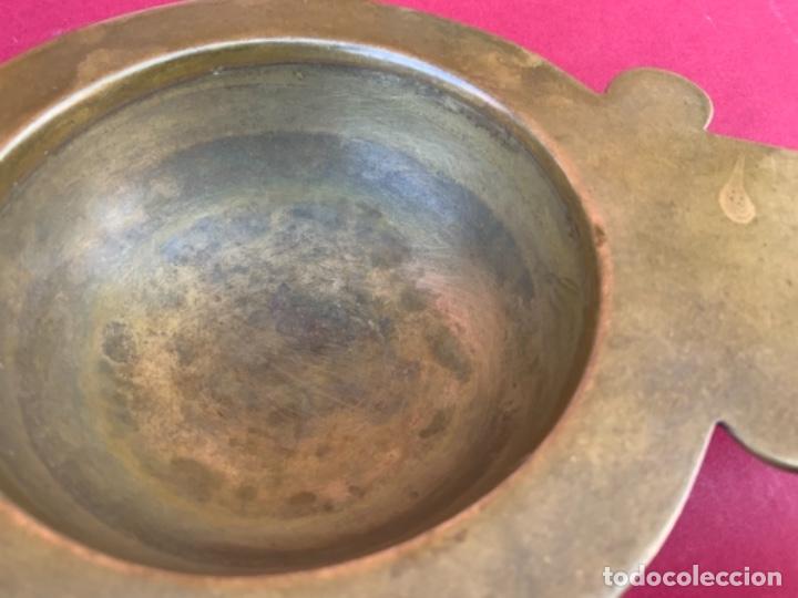 Antig&uuml;edades: Escudilla de cobre. siglo XIX. - Foto 3