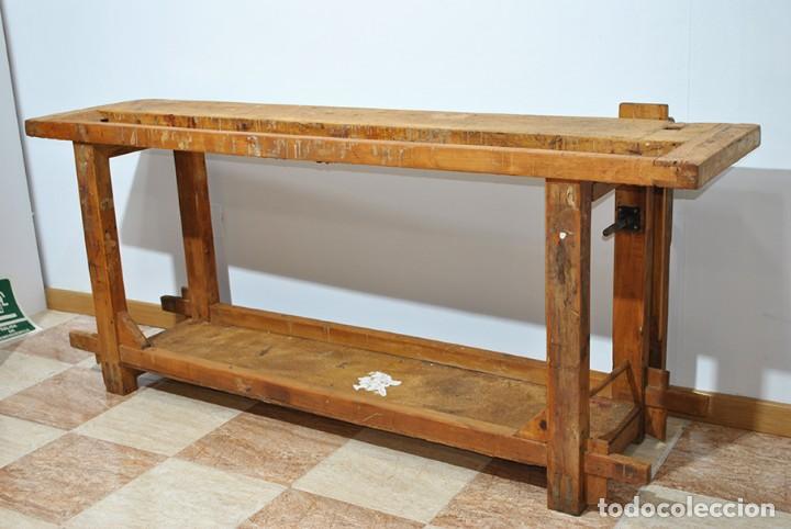 auténtico banco de carpintero ,mesa de trabajo - Acheter Outils  professionnels anciens de menuiserie sur todocoleccion