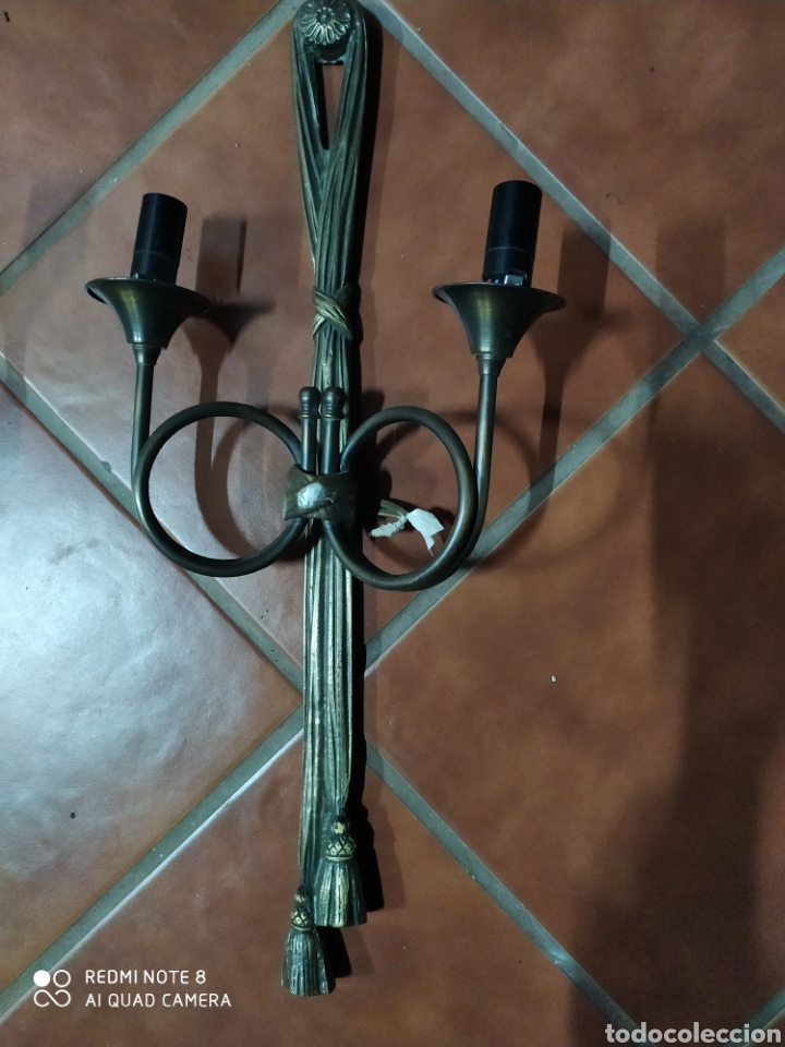 Antig&uuml;edades: Dos Apliques Antiguos de Bronce - Foto 3