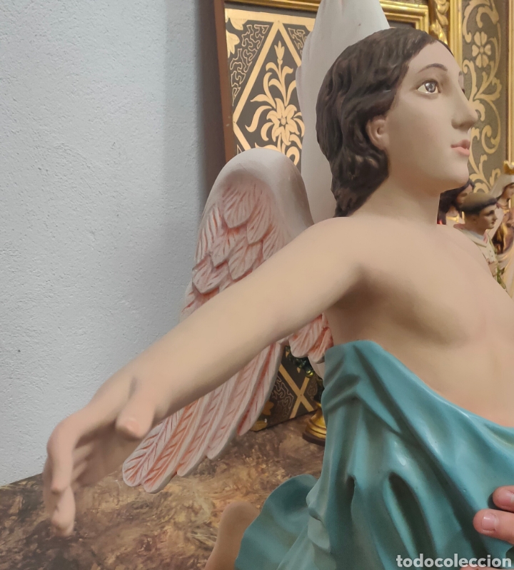 Antig&uuml;edades: Antiguo &aacute;ngel de madera - Foto 2
