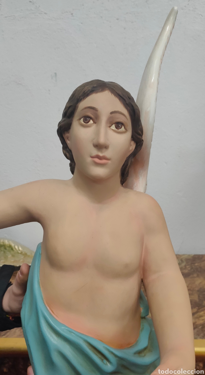 Antig&uuml;edades: Antiguo &aacute;ngel de madera - Foto 4