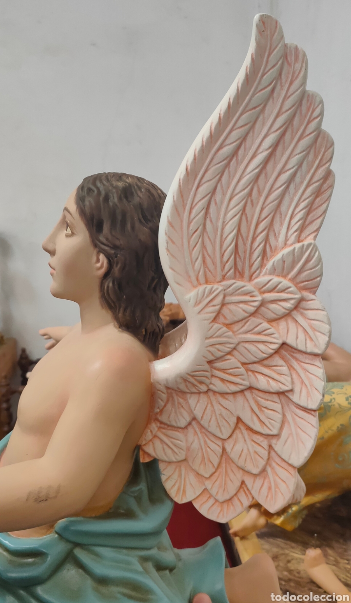 Antig&uuml;edades: Antiguo &aacute;ngel de madera - Foto 5